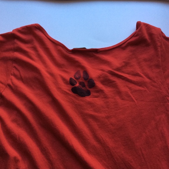 Alternative Red Painted Dog Boston Terrier T-Shirt - Picture 7 of 10